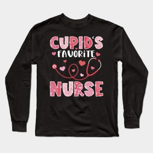 Cupid's Favorite Nurse Valentine's Day Long Sleeve T-Shirt